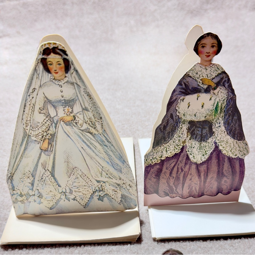 Vintage Smithsonian Paper Doll Cards Envelopes Victorian Woman 20 Regency 1970